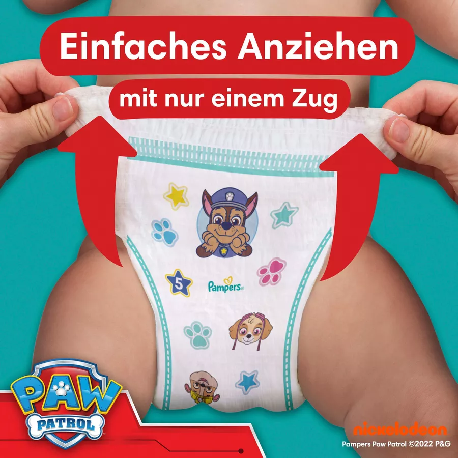 Pampers Baby-Dry Pants Paw Patrol, Gr. 4 Maxi, 9-15kg, Monatsbox (1 x 180 Windeln)