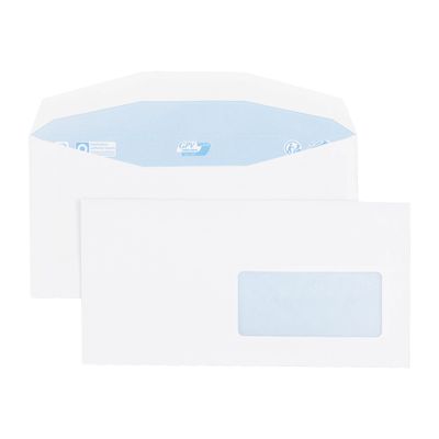 GPV Envel'Matic - 500 Enveloppes patte trapèze - C5/6 114 x 229 mm - 80 gr - fenêtre 45x100 mm - blanc
