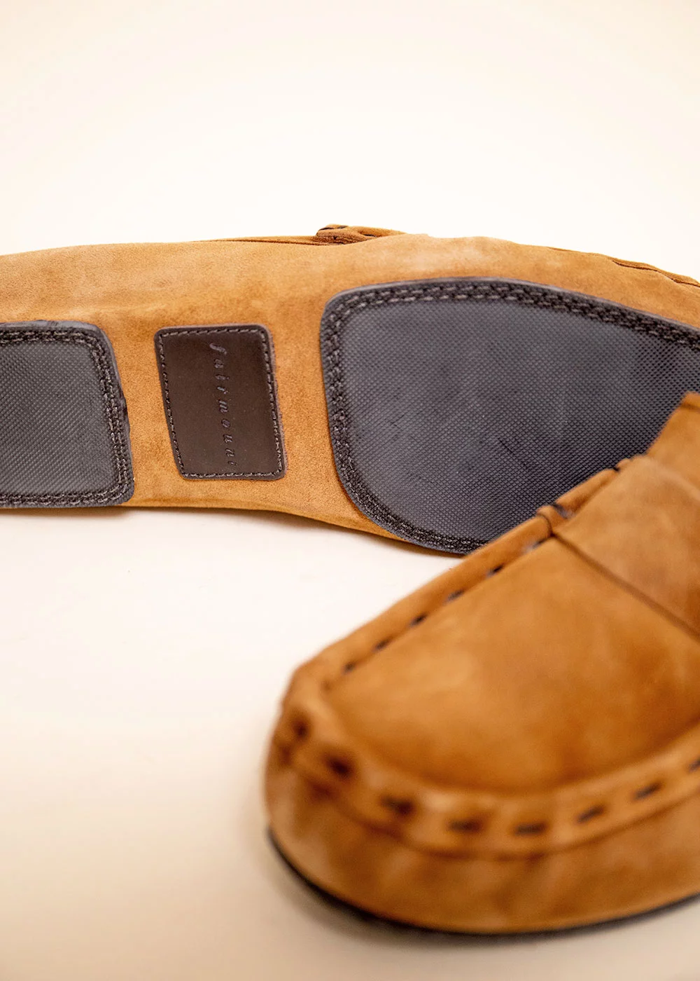 CONFIE SLIPPERS CUIR MARRON
