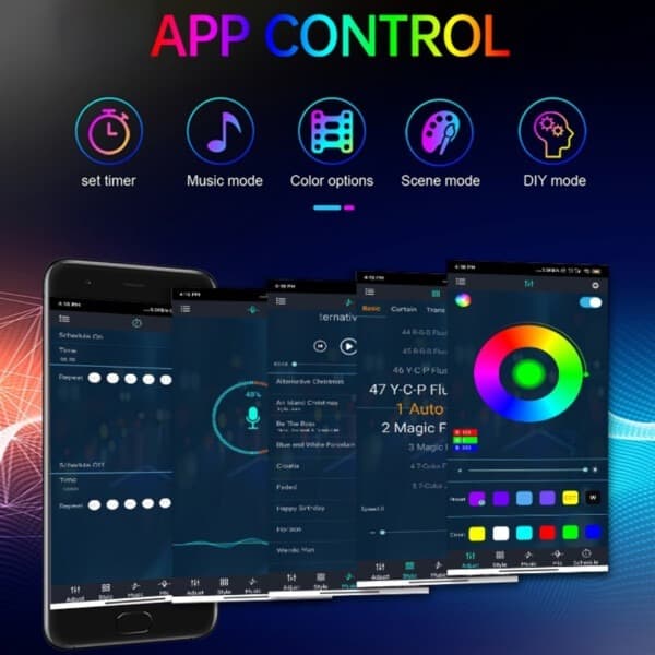 Smart RGB LED Light Loop med app Fjernkontroll 5m