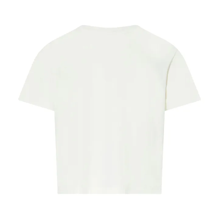 Alma Deia T-shirt Boxy Imprimé Capri 76 Coton Bio | Blanc cassé