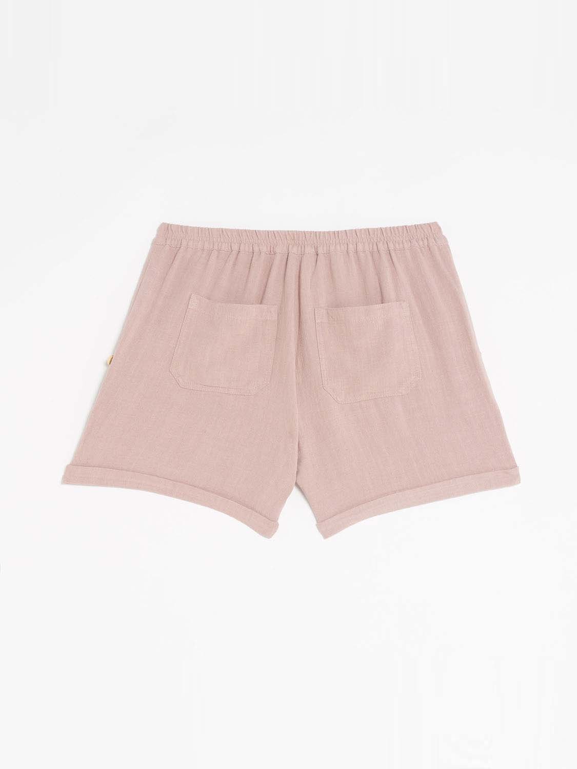 Short Femme Mix Matières Rose