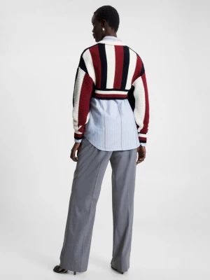 Suéter cropped Global Stripe REPREVE