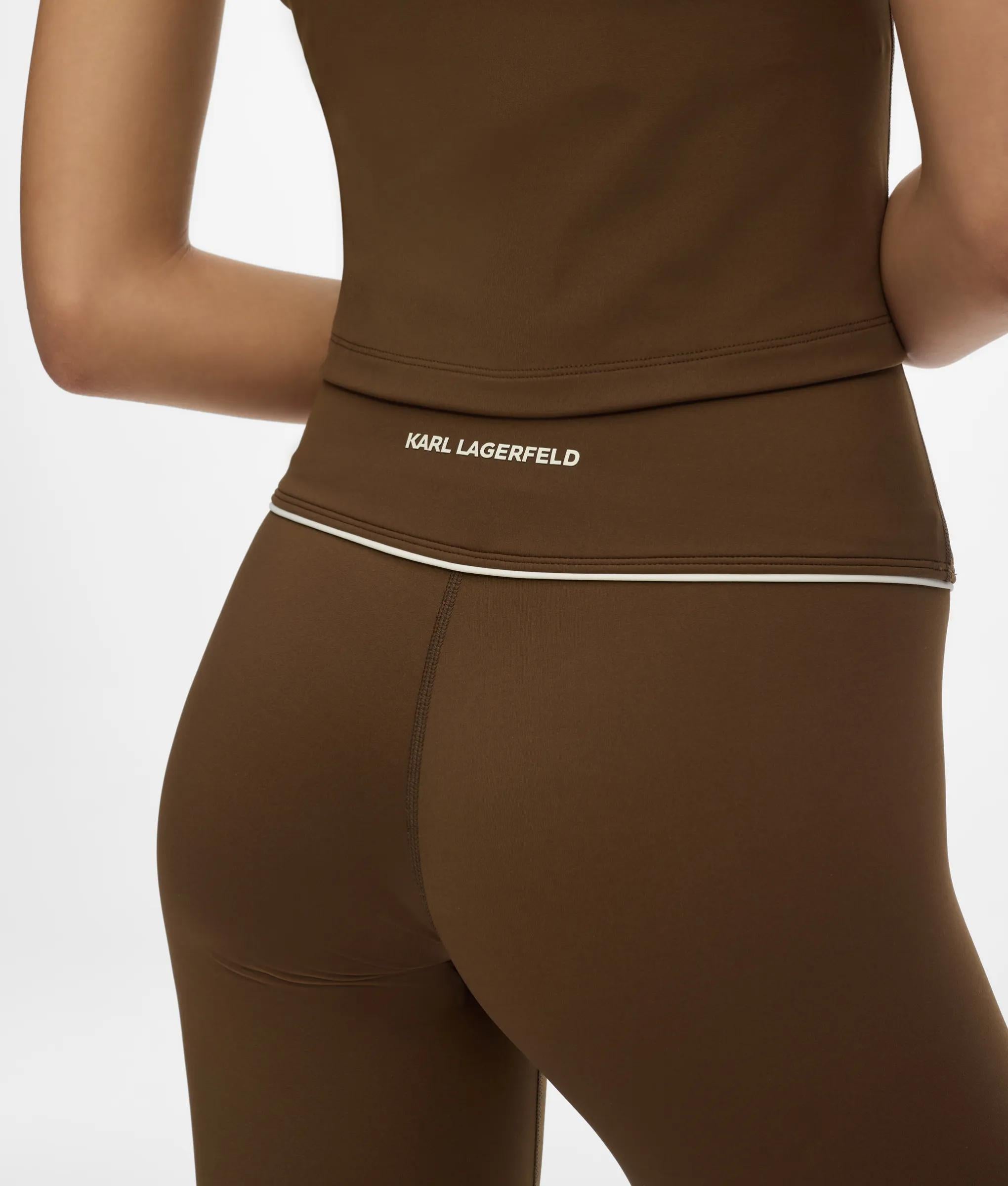 Athleisure legging met contrasterende bies