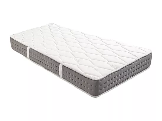 Matelas à ressorts ensachés ALIAC 90x190 cm, en mousse Haute Densité, ferme, avec face été/hiver, épaisseur 24cm