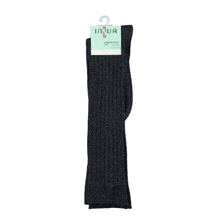 inSua-Kids geribbelde kniekousen met lurex
