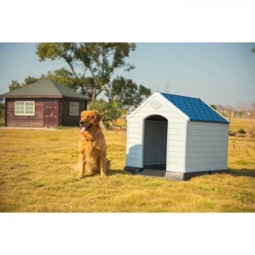 Casinha de cachorro de plástico azul Olaf da Nobex