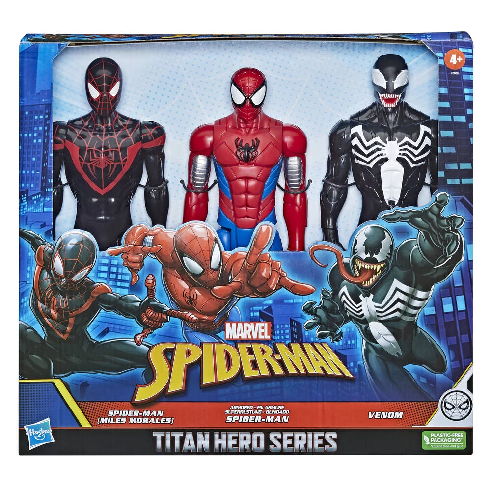 SPIDERMAN TITAN PACK DE 3 FIGURINES