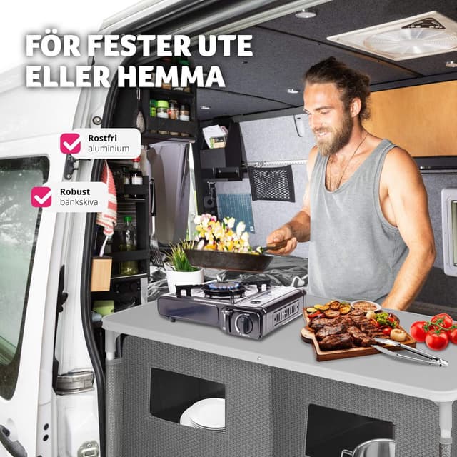 Campingskab Komfort med 4 rum