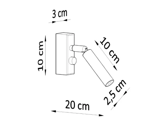Sollux EYETECH Applique de lecture à spot unique Blanc G9