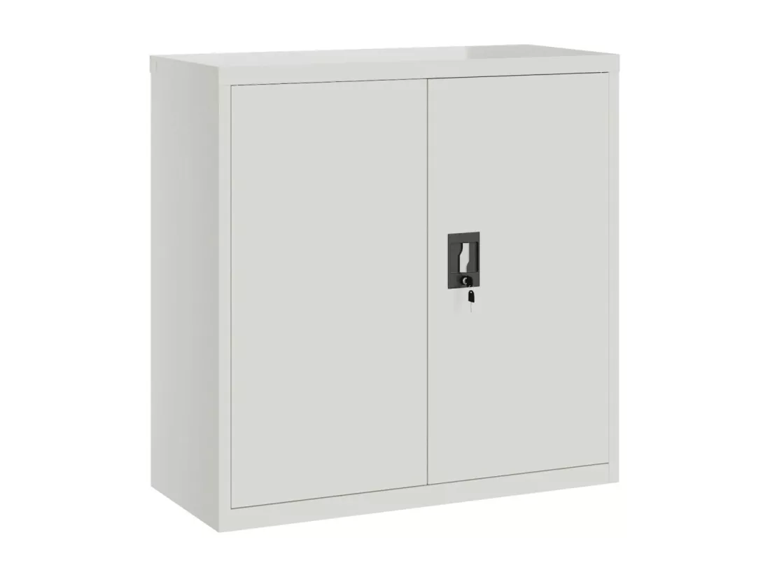Classeur gris clair 90x40x130 cm acier