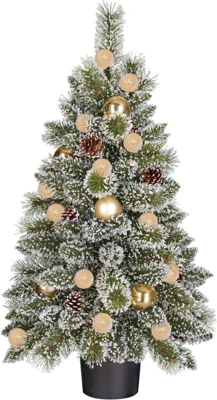 Black Box Trees - Kaprun - Kunstkerstboom - Groen - 90 cm - Met LED-lampjes