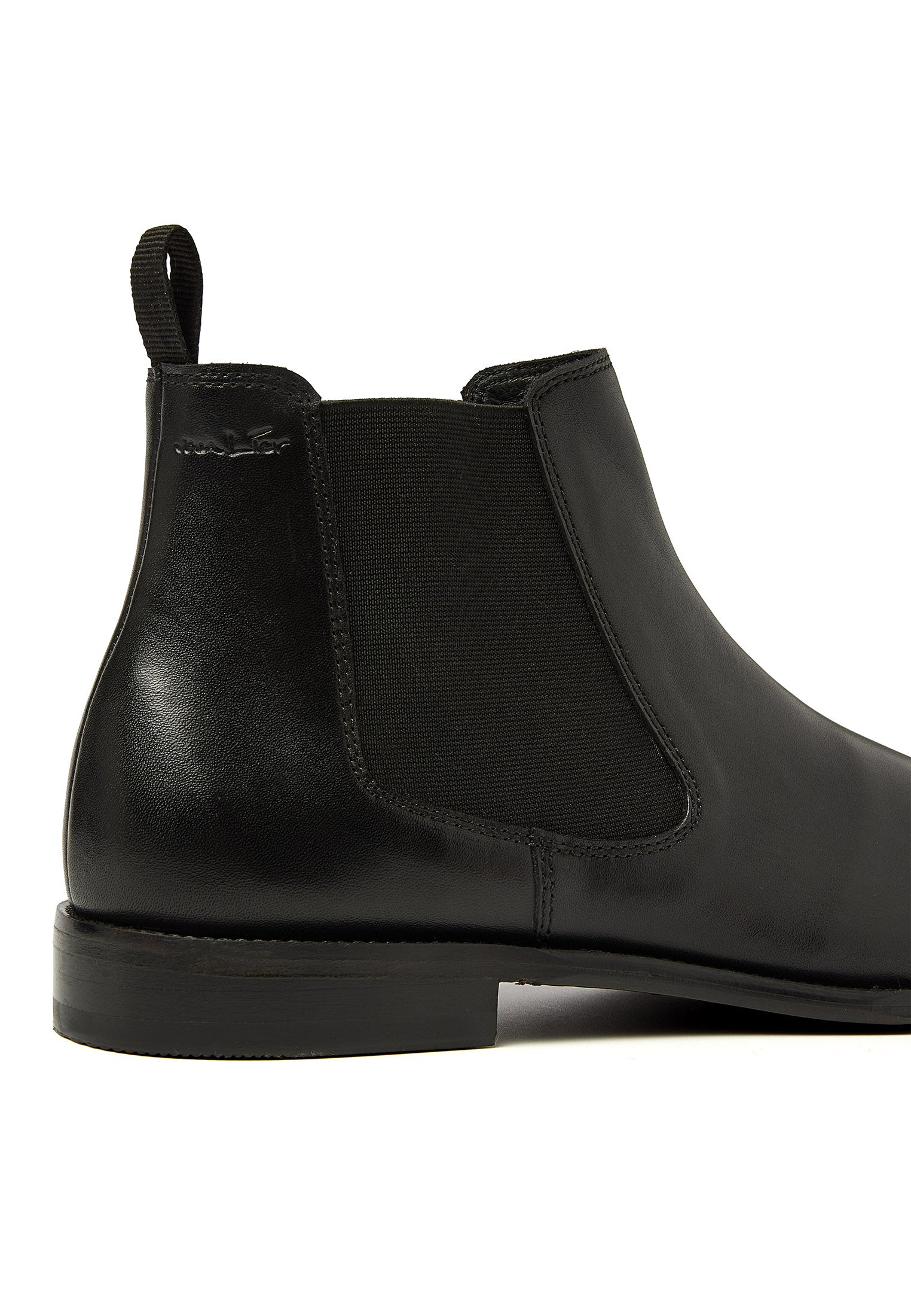 Zwart gladleren Madison chelsea boot