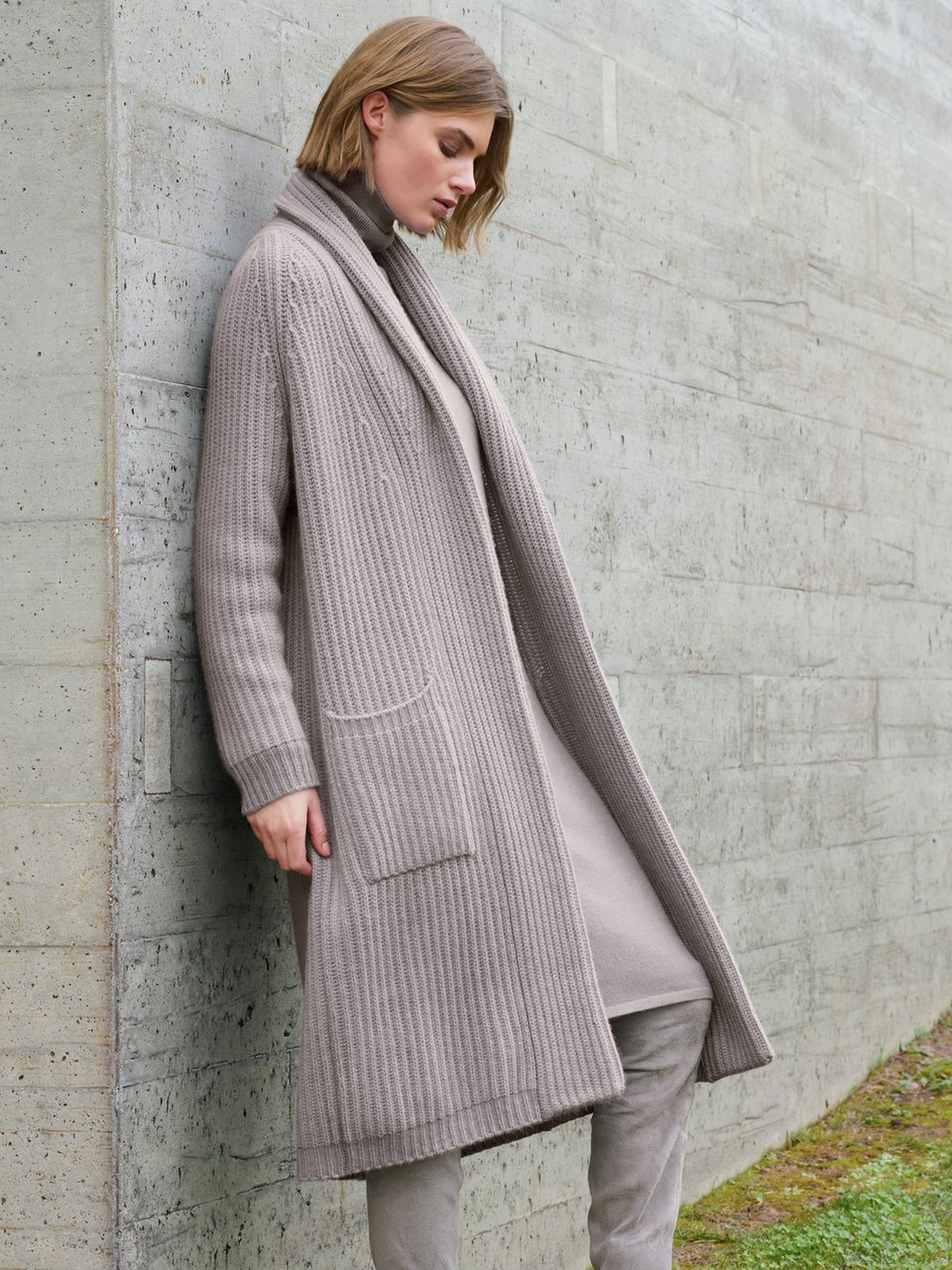 Strickmantel aus 100% Premium-Kaschmir
