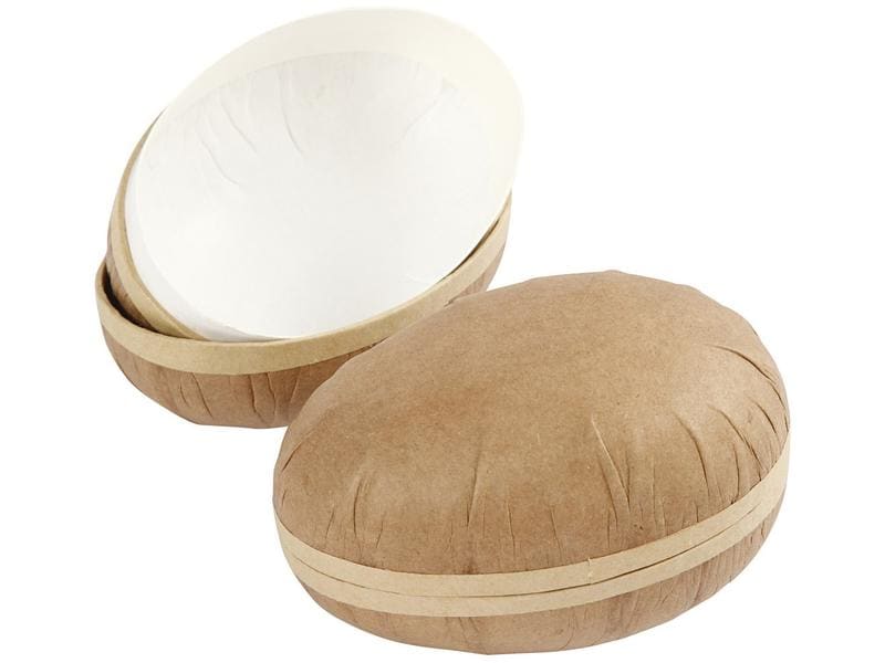 Creativ Company Ostereier 1 Stück, Braun Osterei zum Befüllen zum Beispiel als Osternest