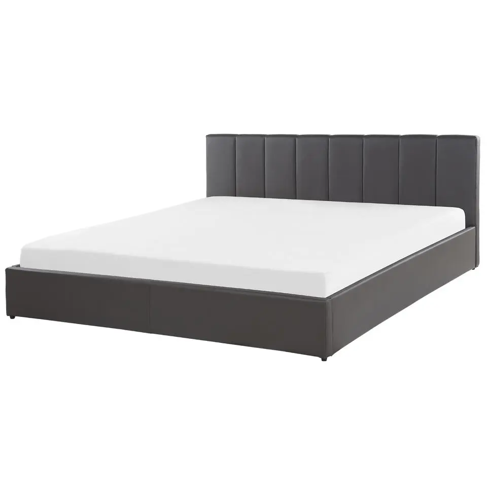 DREUX - Bed met opbergruimte - Grijs - 180 x 200 cm - Kunstleer