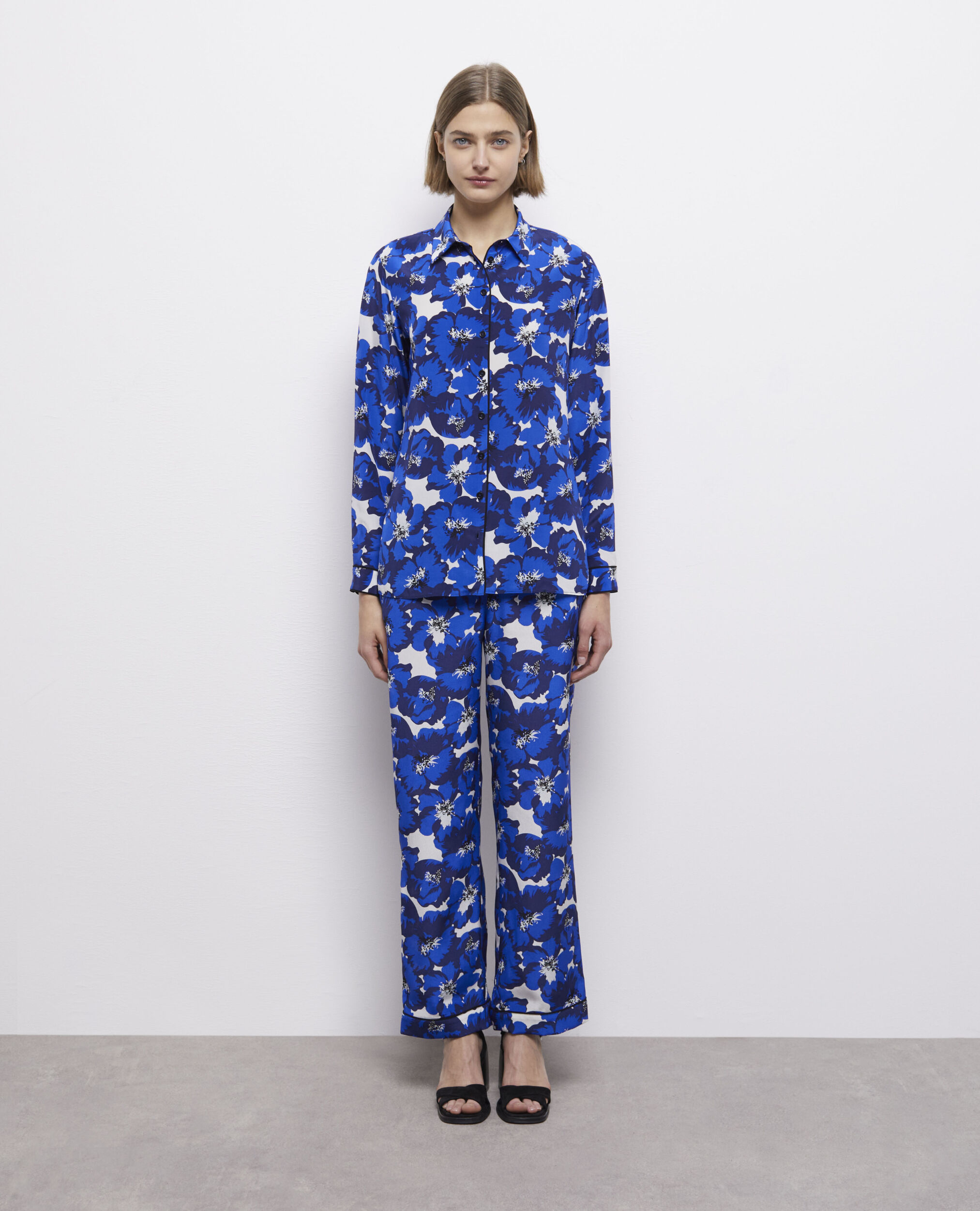 Chemise imprimée en soie