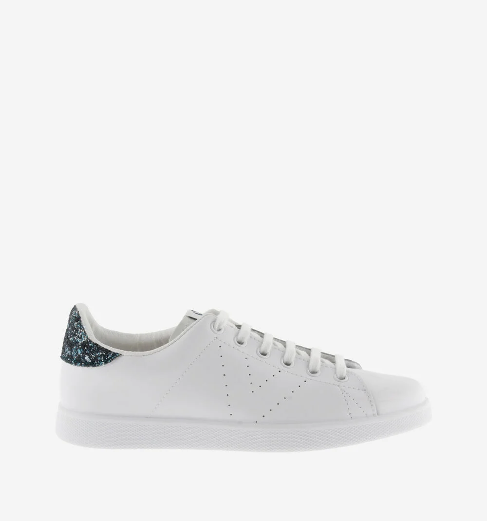 TENIS CUIR & GLITTER Baskets blanches en cuir ROYAL
