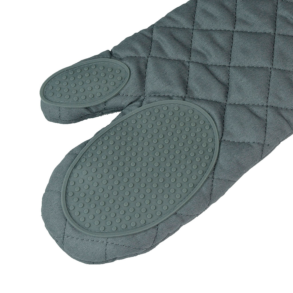 Gant de cuisine antidérapant et silicone gris 30x18cm