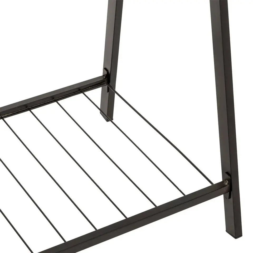 5Five Kledingrek met dubbele stang - rvs - zwart - 98x42x145 cm