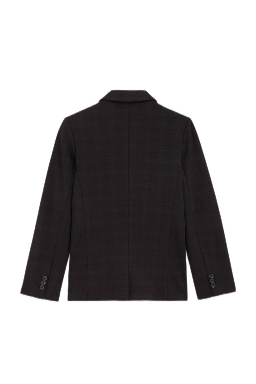 WE Fashion geruit colbert zwart/donkergrijs