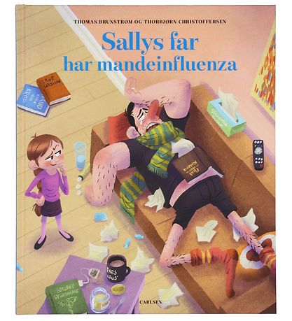 Forlaget Carlsen Bog - Sallys Far Har Mandeinfluenza - Dänisch