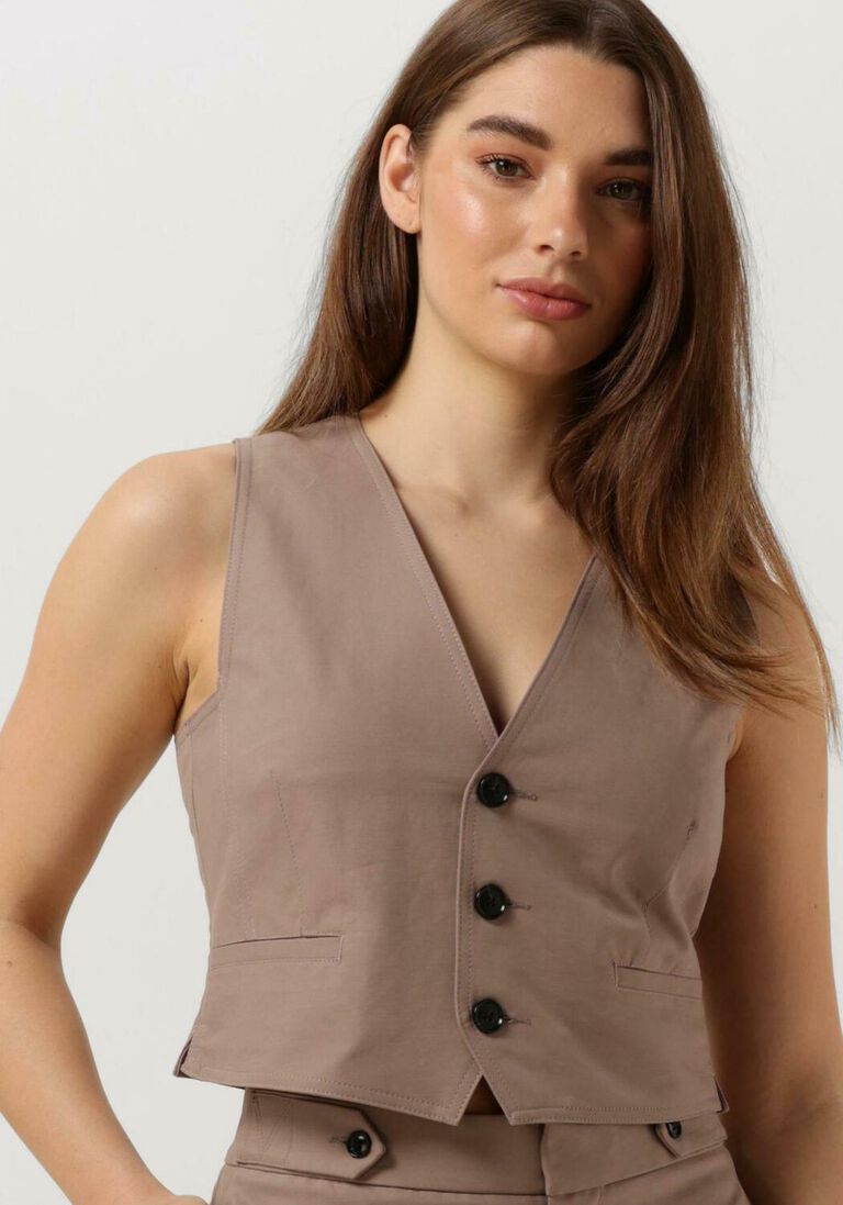 VANILIA bruine vanilia gilet soft touch vest