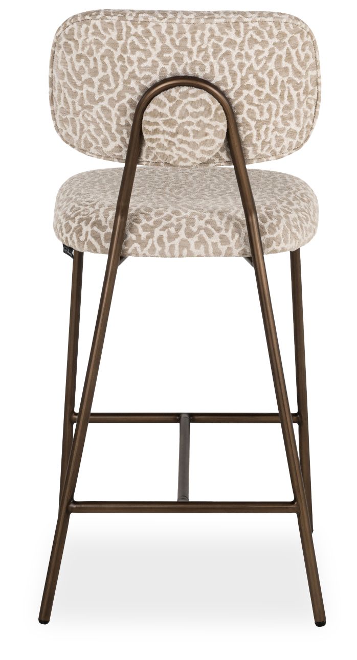 Barkruk S4522 FR Beige Leopard Xenia B45 x D56 x H95 cm