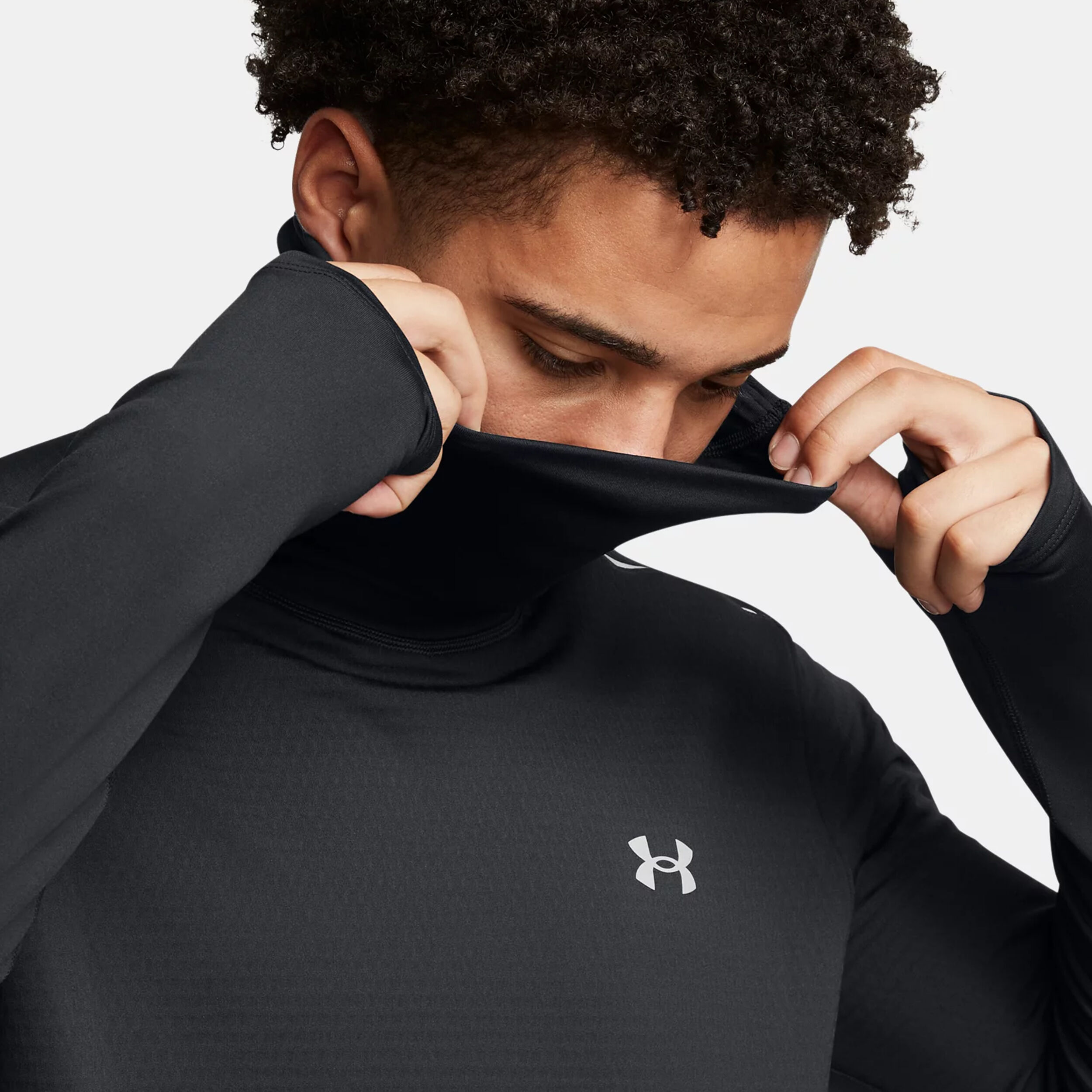 Under Armour Vanish Funnel Top Haut Manches Longues Hommes - Noir