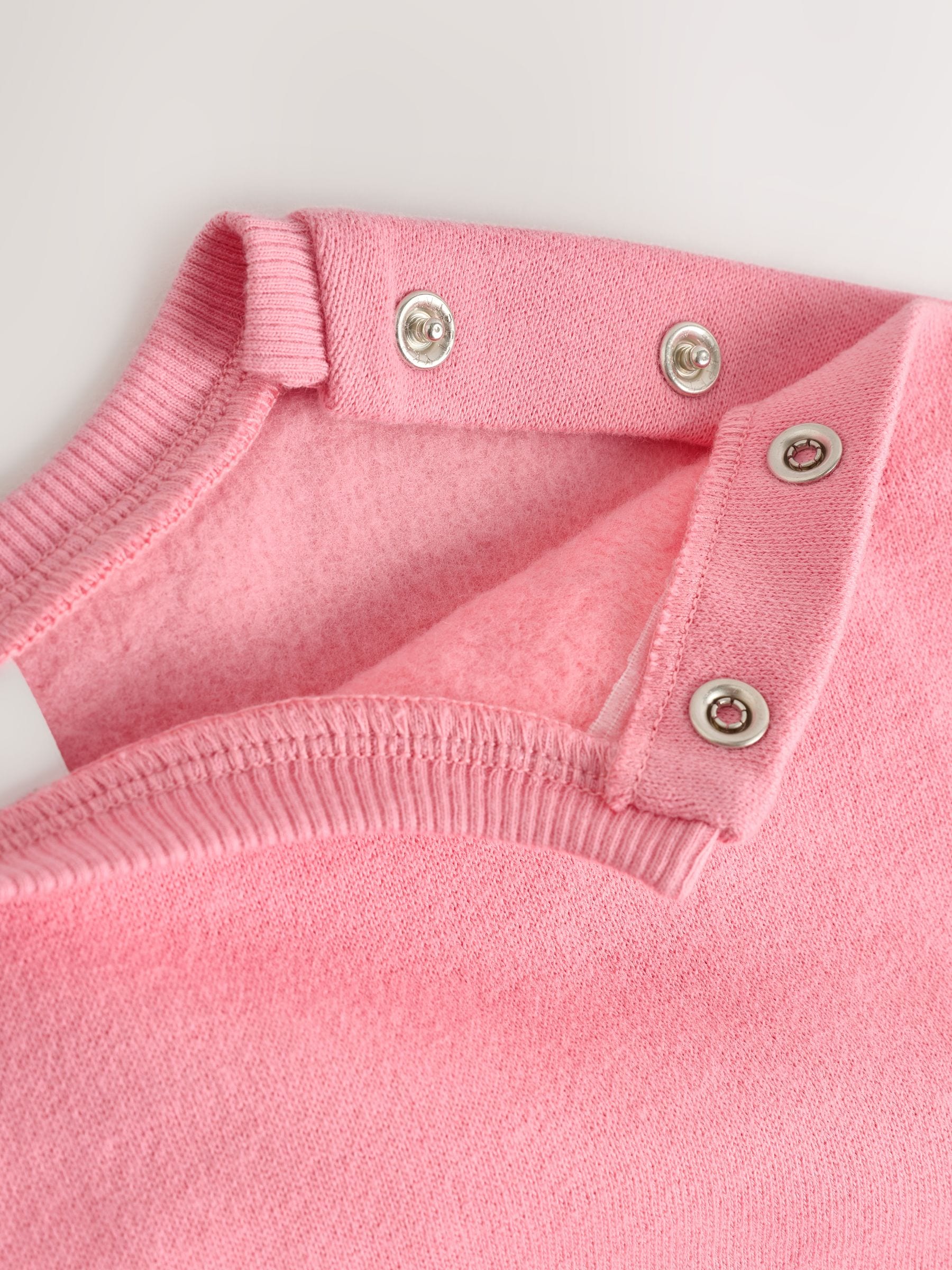Crème/Roze konijn - Babyset van tuinbroek en rompertje, tweedelig (0mnd-3jr)