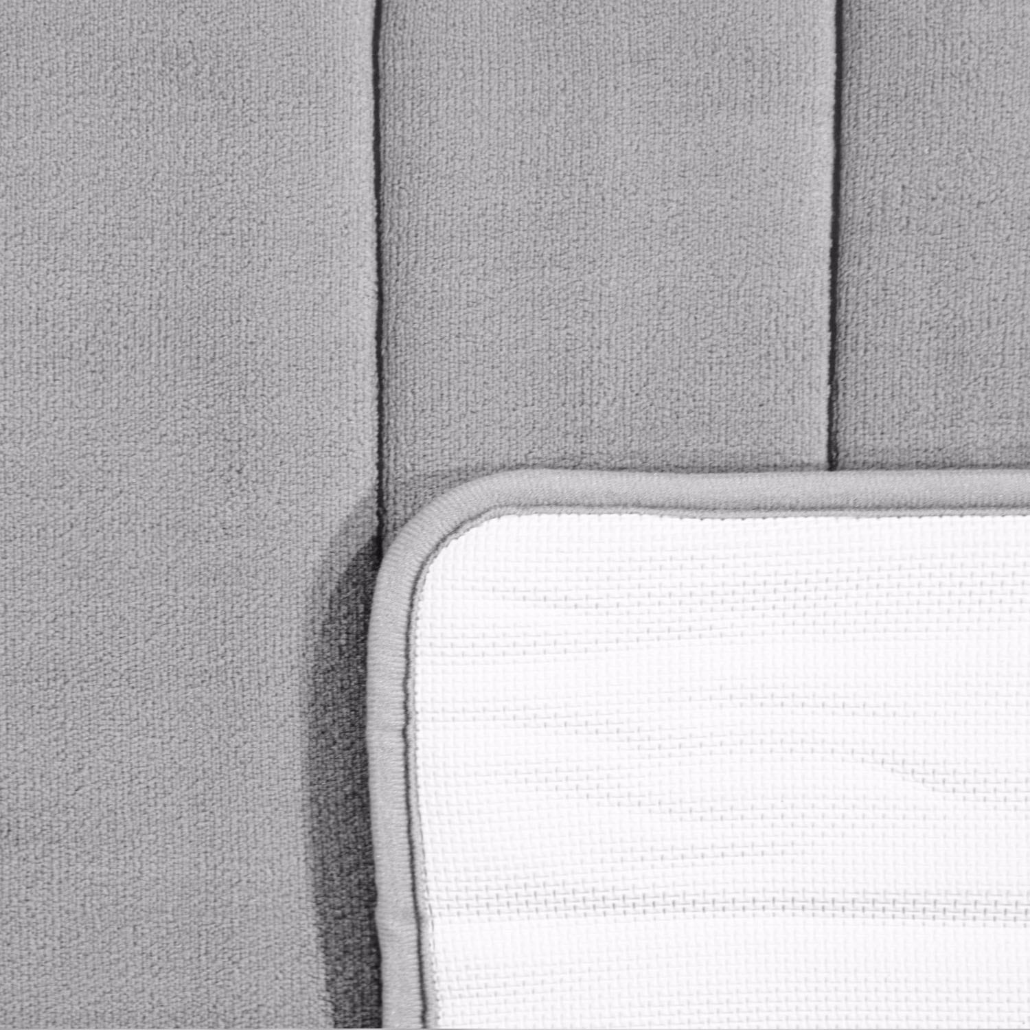 Paco Home Badematte »Corby 252, Memory-Schaum Effekt« Höhe 13 mm rutschhemmend beschichtet fussbodenheizungsgeeignet Badteppich, Uni Farben, gestreift, Hoch-Tief Effekt
