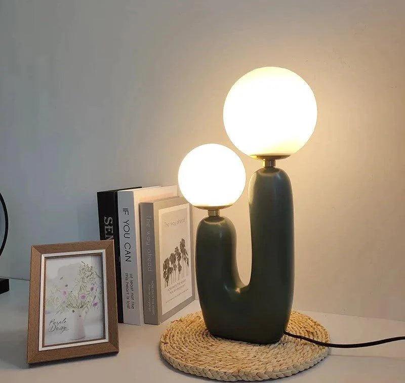 Modern Double Frosted Glass Balls Table Lamp | Nordic Creative LED Desk Light