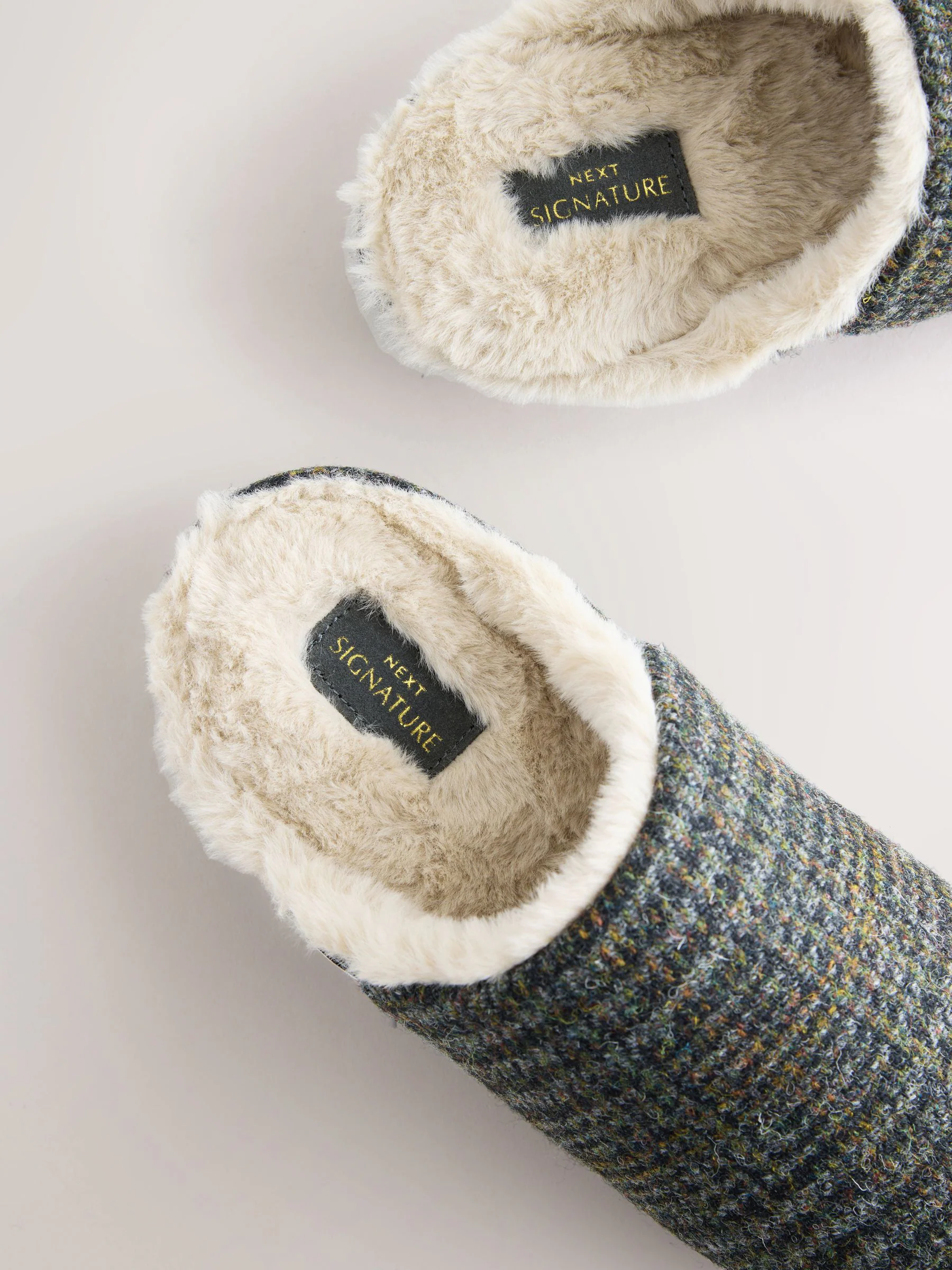 Marineblauw - Signature Harris Tweed Mule Slippers