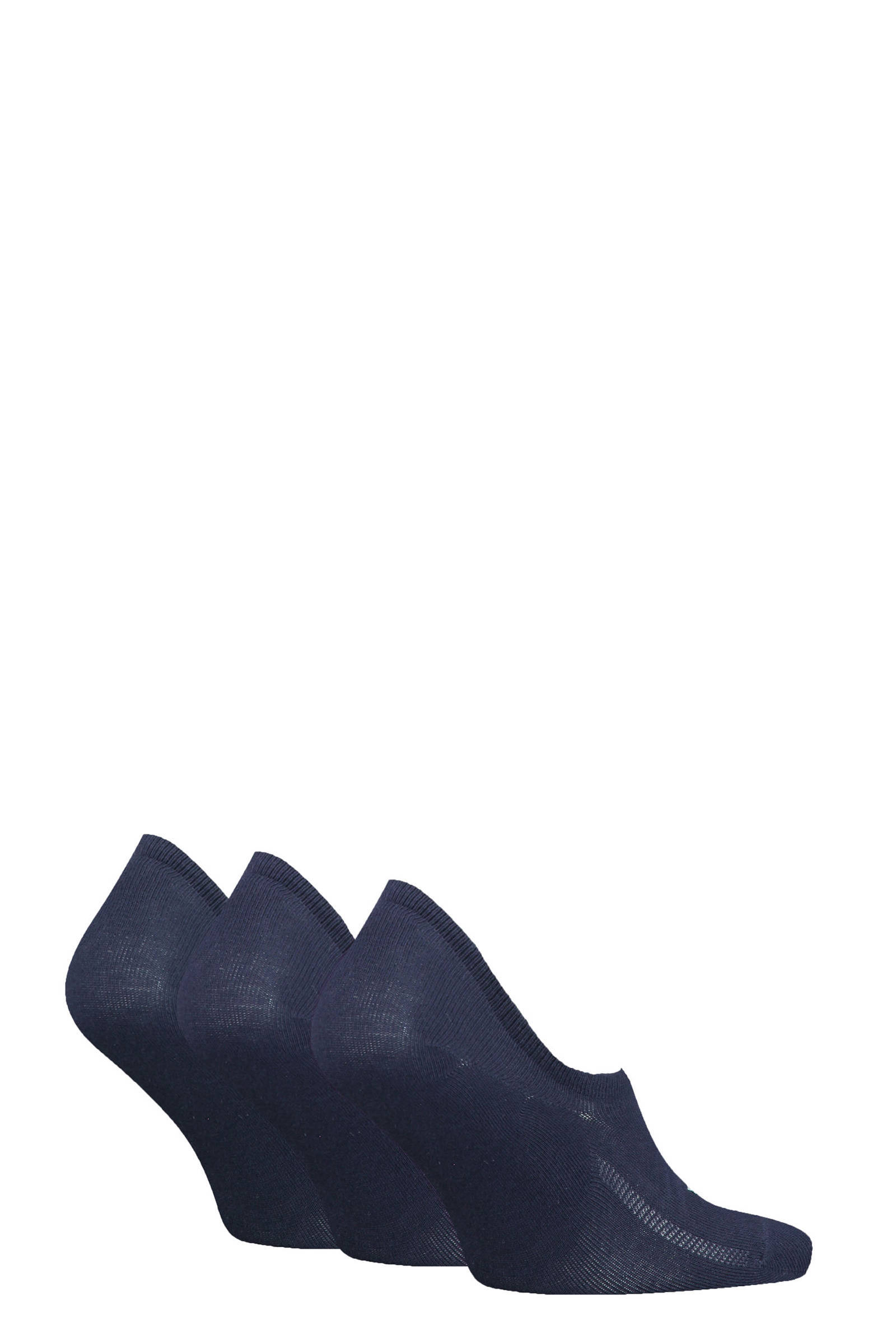 Levi's sneakersokken - set van 3 donkerblauw
