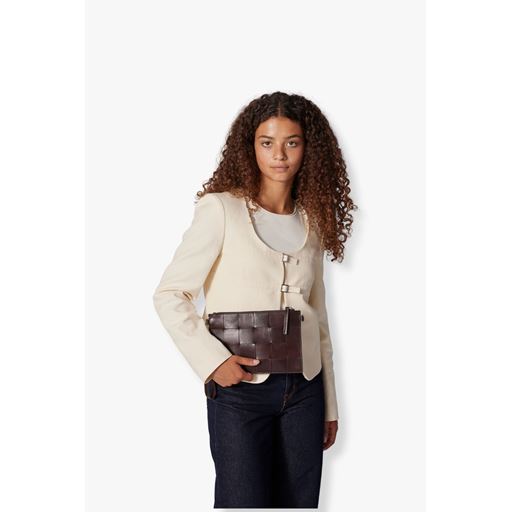 Adax Lena Clutch, Dark Brown