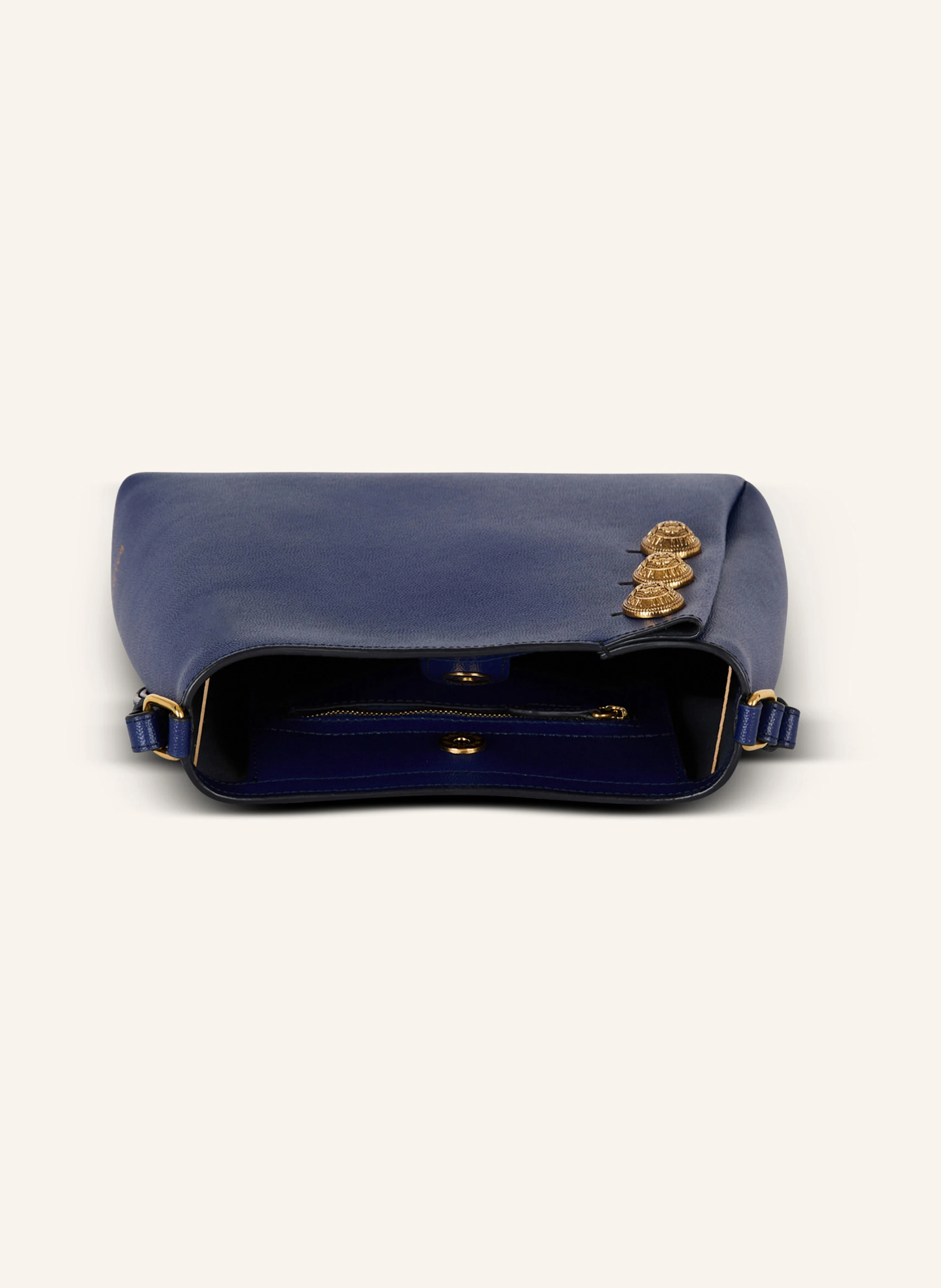BALMAIN Handtasche Emblème Shoulder aus genarbtem Kalbsleder