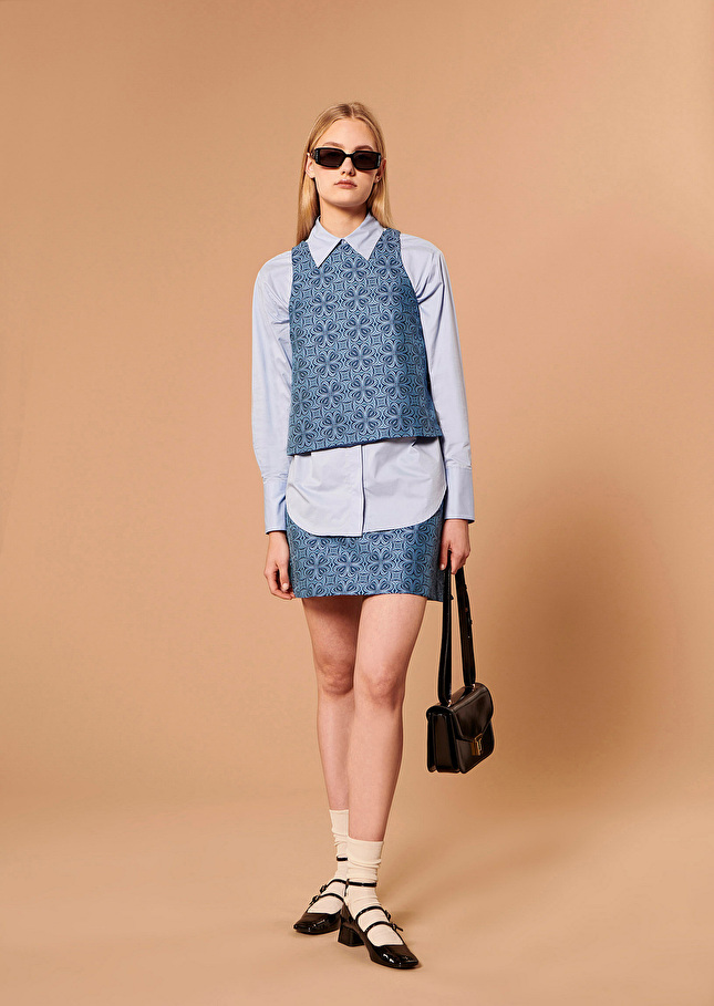 Chemise Clarencebleu ciel en popeline