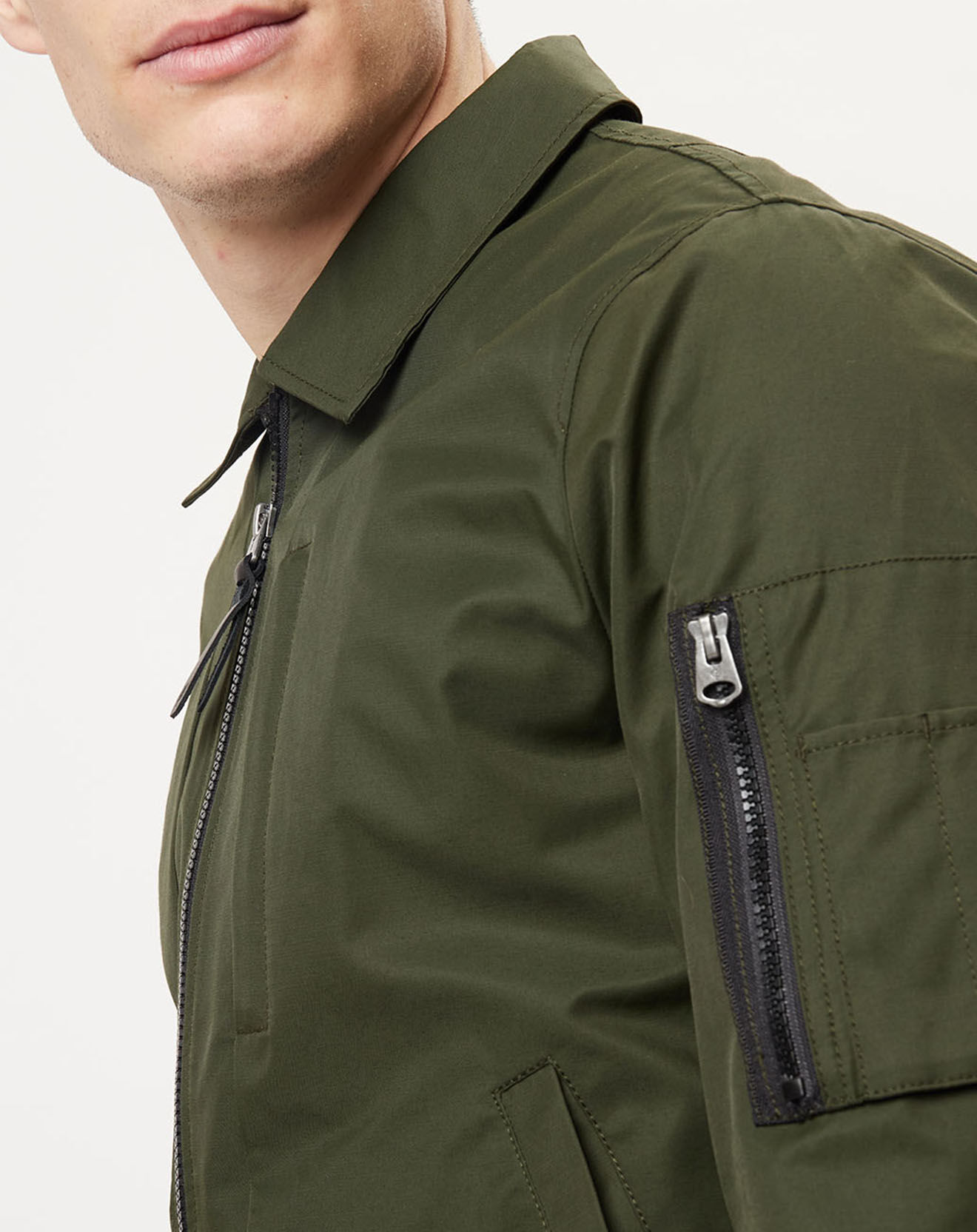 Marc O'Polo Bombers en coton & nylon kaki