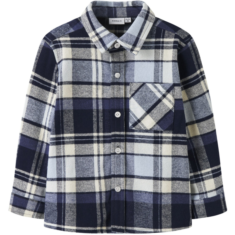 Køb Name It Blue Fog Nmmdetul Ls Overshirt