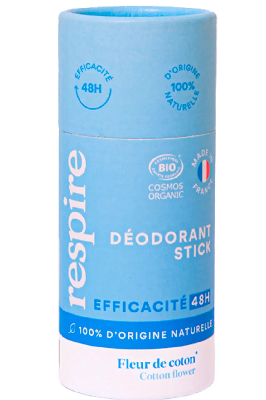 Respire Déodorant naturel solide en stick Fleur de Coton-50 g