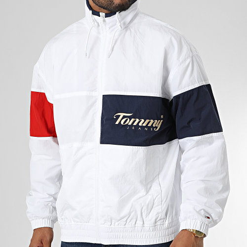 Veste Zippée Archive Statement 4083 Blanc Bleu Marine