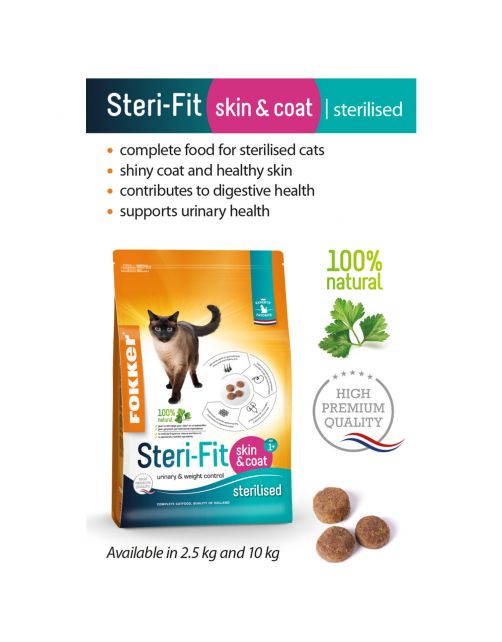 Fokker Steri-Fit Skin & Coat - Kattenvoer