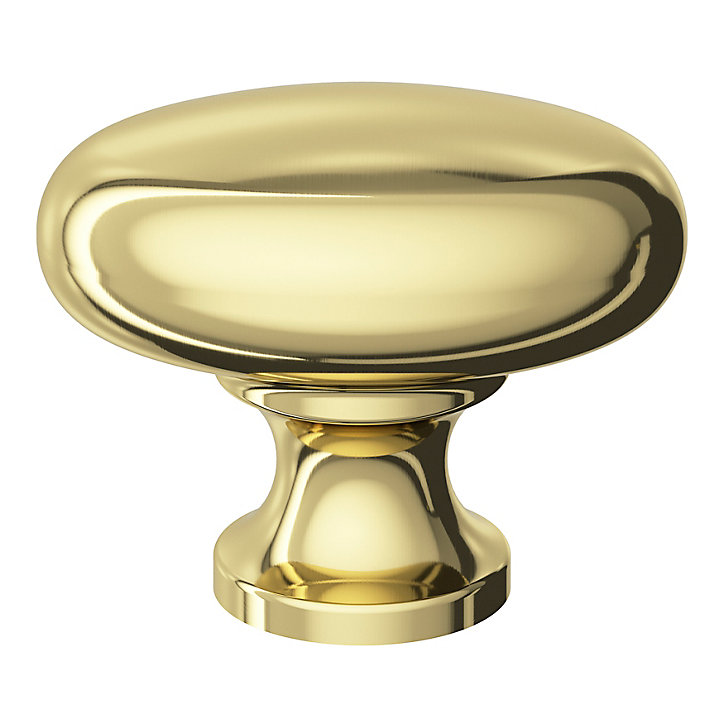 Bouton de meuble Ovale Ruis GoodHome or Ø3.5 x l.2,3 cm x h. 2.6 cm