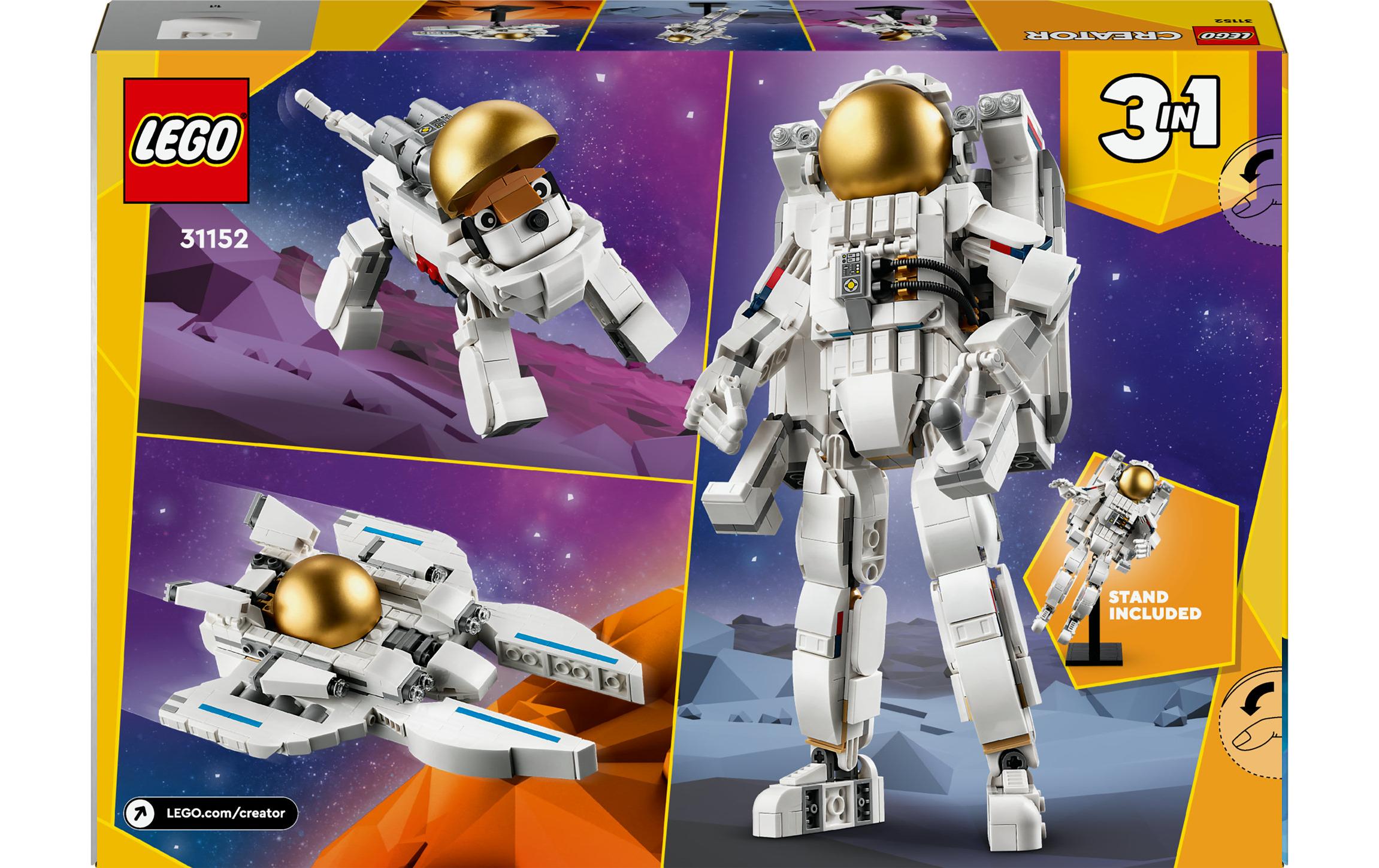 Creator Astronaut im Weltraum 311523-in-1-Spielset mit Astronauten zum Bauen und Umbauen
