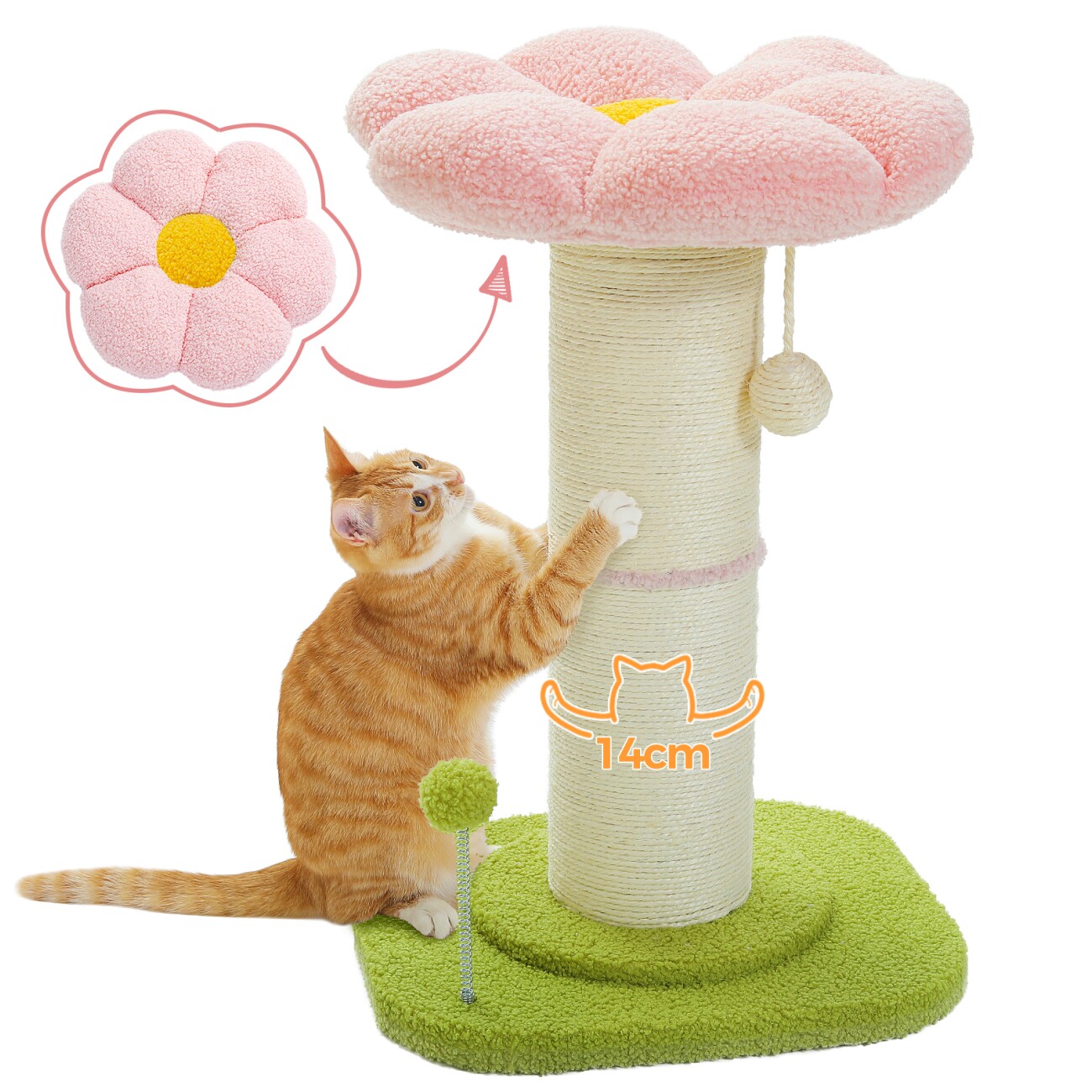 Pawz Road Kratzbaum dicke Stämme rosa