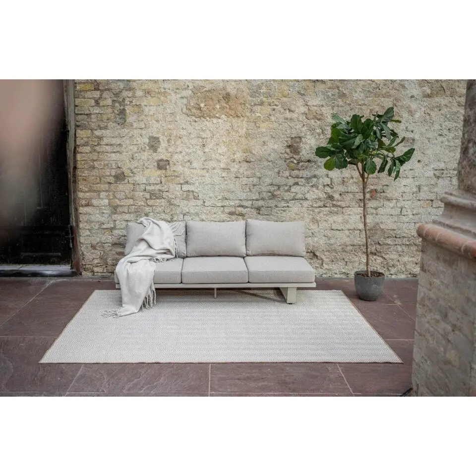 Interieur05 Jute buitenkleed naturel zigzag - 230 x 160 cm
