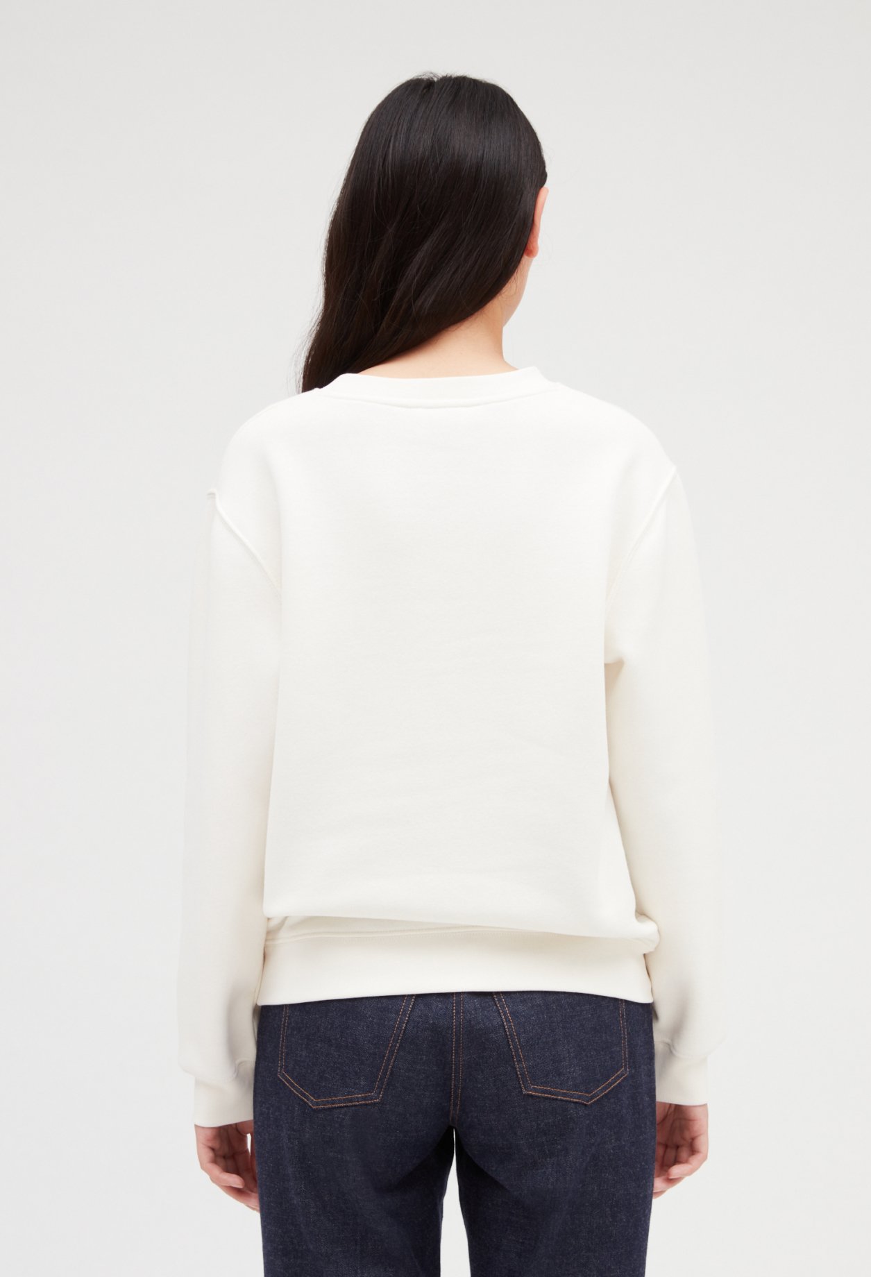 Sweatshirt ecru patch C