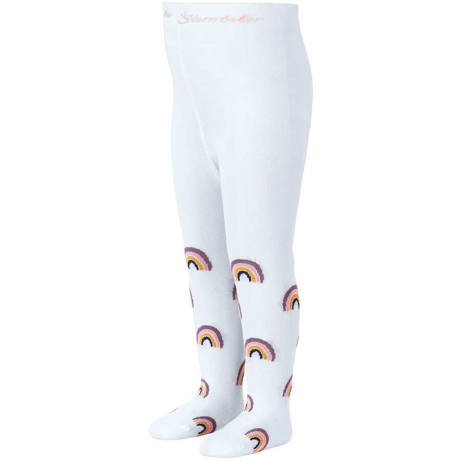 Sterntaler Strumpfhose Regenbogen + uni, 2er-Pack weiss