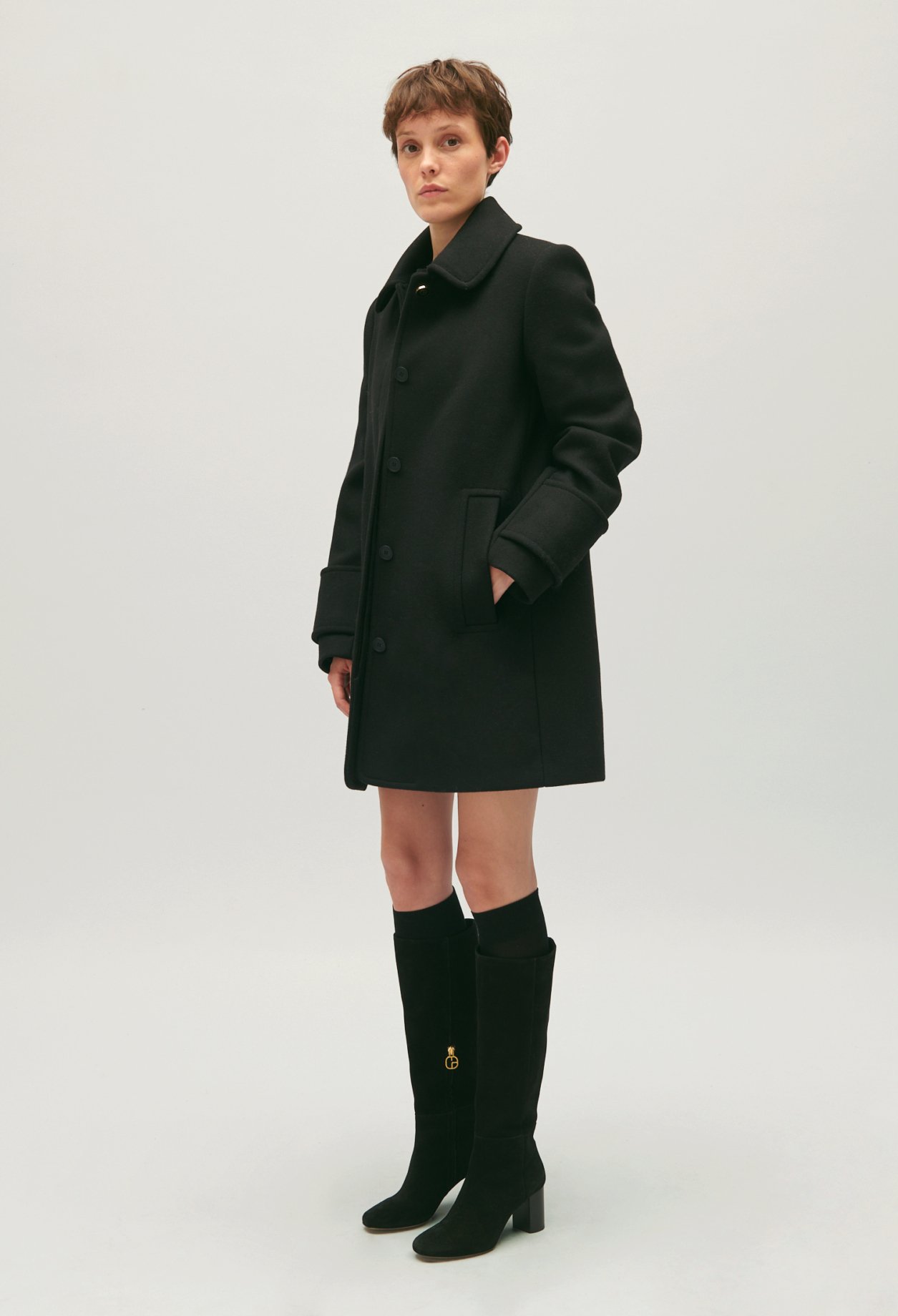 Manteau col claudine