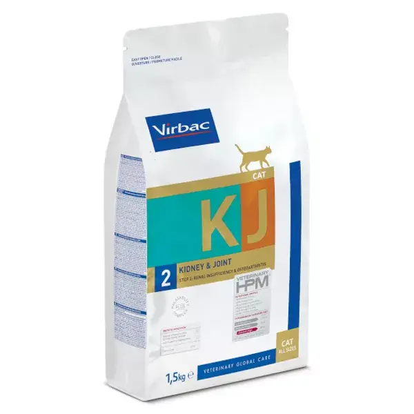 Croquetes Virbac Veterinary Diet para Gatos com Insuficiência Renal e Osteoartrite (3 kg)